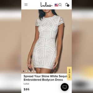 Lulu's white lace beaded dress
